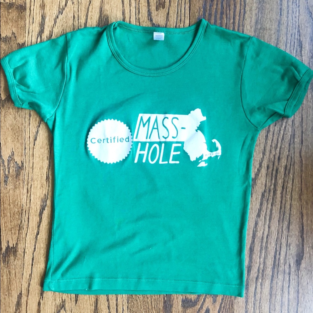 Dusty Brand "Certified Masshole" Green Graphic Tee